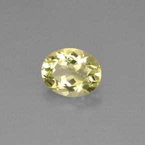 Quarzo naturale giallo da 3,86 ct, taglio ovale, VVS