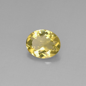 Quarzo Giallo limone naturale da 2.86 ct, Taglio ovale, VVS