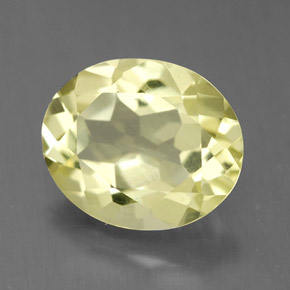 Quarzo naturale giallo da 3,05 ct, taglio ovale, VVS