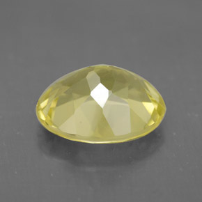 Quarzo naturale giallo da 3,07 ct, taglio ovale, VVS