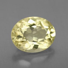 Quarzo naturale giallo da 3,60 ct, taglio ovale, VVS
