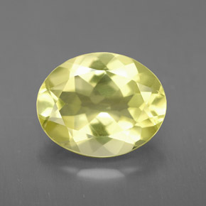 Quarzo naturale giallo da 2,97 ct, taglio ovale, VS
