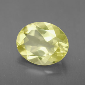 Quarzo naturale giallo da 2,97 ct, taglio ovale, VS