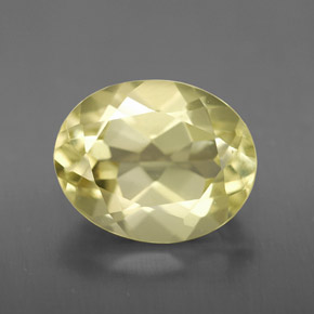 Quarzo naturale giallo da 3,10 ct, taglio ovale, VVS