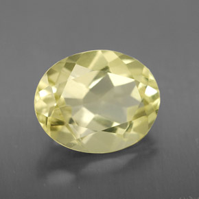 Quarzo naturale giallo da 3,10 ct, taglio ovale, VVS