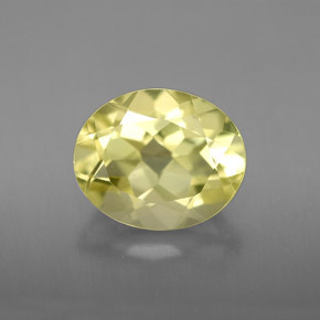 Quarzo naturale giallo da 3,55 ct, taglio ovale, VVS