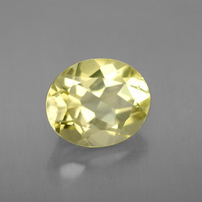Quarzo naturale giallo da 3,55 ct, taglio ovale, VVS