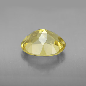 Quarzo naturale giallo da 3,26 ct, taglio ovale, VVS