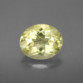 Quarzo naturale giallo da 3,29 ct, taglio ovale, VVS