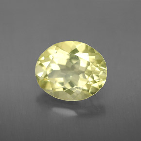 Quarzo naturale giallo da 3,29 ct, taglio ovale, VVS
