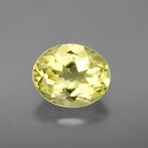 Quarzo naturale giallo da 3,47 ct, taglio ovale, VVS