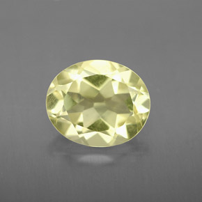 Quarzo naturale giallo da 3,28 ct, taglio ovale, VS