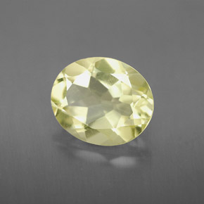 Quarzo naturale giallo da 3,28 ct, taglio ovale, VS