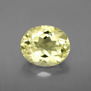 Quarzo naturale limone da 3,48 ct, taglio ovale, IF