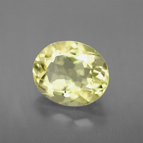 Quarzo naturale limone da 3,48 ct, taglio ovale, IF