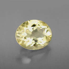 Quarzo naturale giallo da 3,72 ct, taglio ovale, VVS-VS