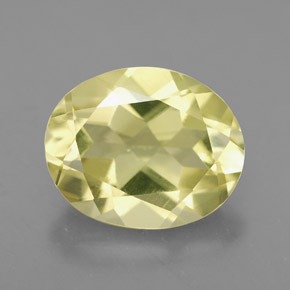 Quarzo naturale giallo da 3,27 ct, taglio ovale, VVS-VS