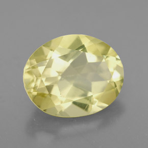 Quarzo naturale giallo da 3,27 ct, taglio ovale, VVS-VS