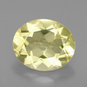 Quarzo naturale giallo da 3,37 ct, taglio ovale, VVS-VS
