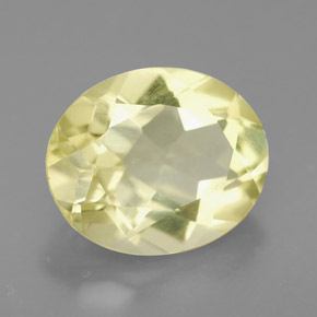 Quarzo naturale giallo da 3,37 ct, taglio ovale, VVS-VS