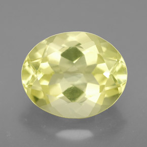 Quarzo naturale giallo da 3,68 ct, taglio ovale, VVS