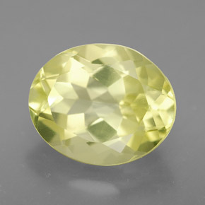 Quarzo naturale giallo da 3,68 ct, taglio ovale, VVS