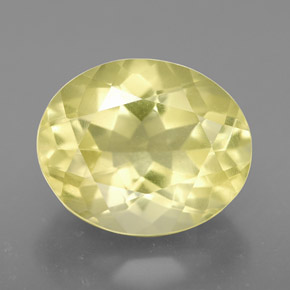 Quarzo naturale giallo da 3,52 ct, taglio ovale, VVS