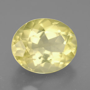Quarzo naturale giallo da 3,52 ct, taglio ovale, VVS