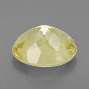 Quarzo naturale giallo da 3,52 ct, taglio ovale, VVS