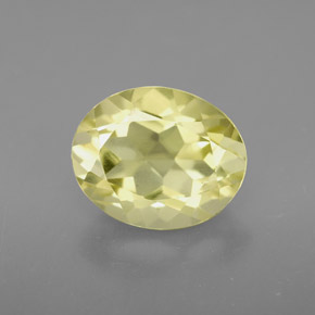 Quarzo naturale giallo da 3,38 ct, taglio ovale, VVS