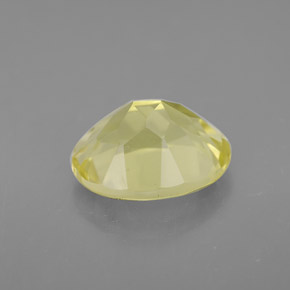 Quarzo naturale giallo da 3,38 ct, taglio ovale, VVS