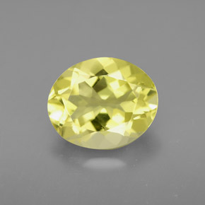 Quarzo naturale giallo da 3,34 ct, taglio ovale, VVS