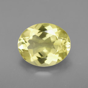 Quarzo naturale giallo da 3,17 ct, taglio ovale, VVS-VS