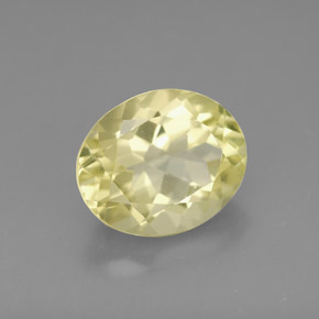 Quarzo naturale giallo da 3,45 ct, taglio ovale, VVS-VS