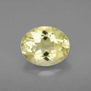 Quarzo naturale giallo da 3,11 ct, taglio ovale, VVS