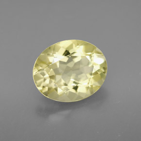 Quarzo naturale giallo da 3,11 ct, taglio ovale, VVS
