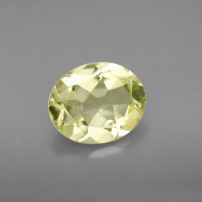 Quarzo naturale giallo da 2,91 ct, taglio ovale, VVS
