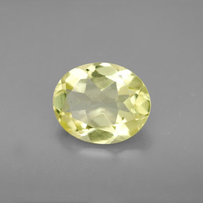 Quarzo naturale giallo da 2,91 ct, taglio ovale, VVS