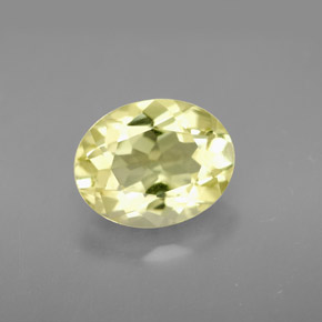 Quarzo naturale giallo da 3,47 ct, taglio ovale, VVS