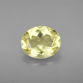 Quarzo naturale giallo da 2,96 ct, taglio ovale, VVS