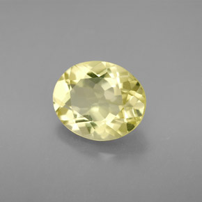 Quarzo naturale giallo da 2,96 ct, taglio ovale, VVS