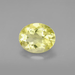 Quarzo naturale giallo da 3,03 ct, taglio ovale, VVS