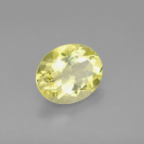 Quarzo naturale giallo da 3,03 ct, taglio ovale, VVS