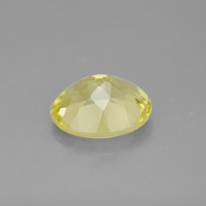 Quarzo naturale giallo da 3,03 ct, taglio ovale, VVS