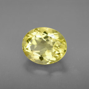 Quarzo naturale giallo da 3,55 ct, taglio ovale, VVS-VS