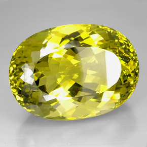 Quarzo naturale giallo da 604,50 ct, taglio ovale, VVS
