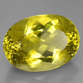 Quarzo Giallo limone naturale da 91.55 ct, Taglio ovale, VVS