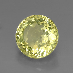 Quarzo naturale giallo da 8,39 ct, taglio rotondo, VVS