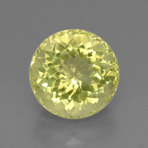 Quarzo Giallo limone naturale da 8.47 ct, Taglio rotondo, VVS