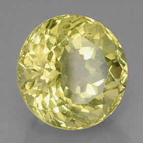Quarzo Giallo limone naturale da 9.62 ct, Taglio rotondo, VS